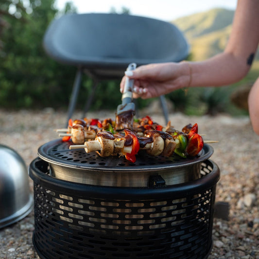 Chicken being cooked on a COBB